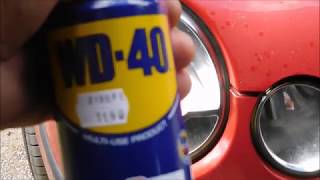 WD40 testi auton ajovalot maalipinta ja vanteet [upl. by Afatsom]