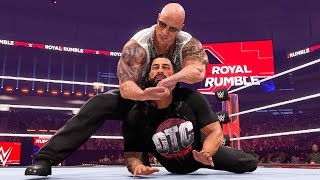 The Final Boss Rock Enters Royal Rumble At No1  WWE 2K24 [upl. by Annayek848]