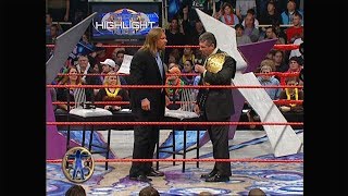 Vince Mcmahon Strips Triple H of the World Heavyweight Championship Raw December 6 2004 [upl. by Treat486]