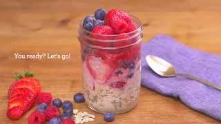 How to Make Very Berry Overnight Oats  Quaker [upl. by Yllod]