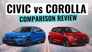 2024 Honda Civic VS 2024 Toyota Corolla  Which Is The Best Reliable Small Car [upl. by Rivkah]