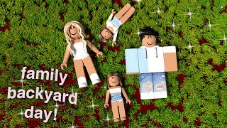 Family Backyard Day  Roblox Bloxburg Roleplay [upl. by Abby668]