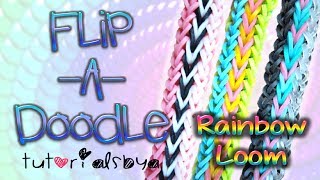 NEW FlipADoodle RAINBOW LOOM Bracelet Tutorial  How To [upl. by Germana]