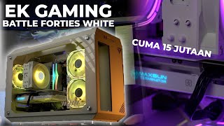 RAKIT PC FULL WHITE 15 JUTAAN DOANG  EK GAMING BATTLE FORTIES WHITE  RAKIT PC ENTERKOMPUTER [upl. by Dinnie64]