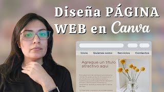 CÓMO hacer una PÁGINA WEB en Canva  Tutorial paso a paso 💻​ [upl. by Deering]