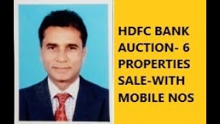 2890HDFC BANK AUCTION 6 PROPERTIES SALEHOUSESFLATSVILLASLANDS [upl. by Nnaeinahpets]