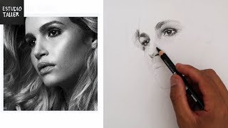 Como dibujar un retrato realista  Time Lapse  Estudio Taller [upl. by Mandie170]