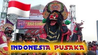 INDONESIA PUSAKA  Cover Lagu Jaranan ROGO SAMBOYO PUTRO voc Dinda amp Gea Ayu [upl. by Isdnyl]