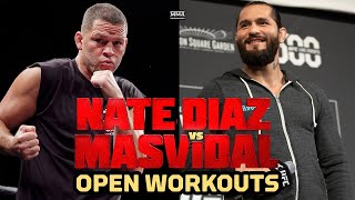 Nate Diaz vs Jorge Masvidal OPEN WORKOUTS  MMA Fighting [upl. by Ettelegna]