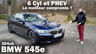 BMW 545e  La Série 5 Berline Allemande Premium 6 cylindres et Hybride rechargeable [upl. by Laris700]