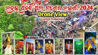 Bhadrak Famous Pila Ganesh Bhasani 2024  Drone View 😱  Sarzen Production ROAD SHOW [upl. by Mirielle]