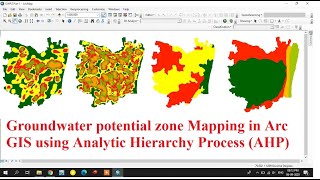 Groundwater Potential zone Mapping in Arc GIS using Analytic Hierarchy Process AHP  Part 1 [upl. by Borreri261]