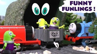 Funny Funlings Toy Stories with Thomas Trains [upl. by Ahsiekam]