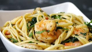 OnePot Lemon Garlic Shrimp Pasta [upl. by Loralee]