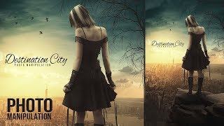 Create a Destination City Photo Manipulation in Photoshop CC [upl. by Krauss]