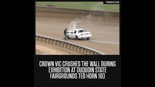 🚨 Crown Vic crushes the wall at DuQuoin State Fairgrounds [upl. by Horatius]