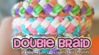 Rainbow Loom Tutorial Double Braid Bracelet with One Loom [upl. by Ative384]