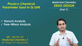 Drug Design Part 7 Physicochemical Parameter Used in QSAR  Hansch amp Free Wilson Analysis [upl. by Corneille194]