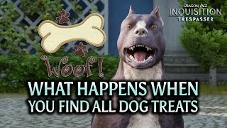 Dragon Age Inquisition  Trespasser DLC  What happens when you find all dog treats [upl. by Shetrit696]