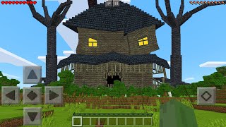 I Found MONSTER HOUSE in Minecraft Pocket Edition [upl. by Ardnuaet]