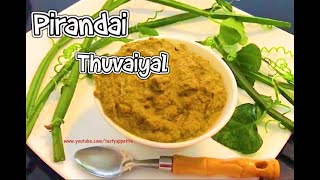 Pirandai Thuvaiyal Recipe  Weight Loss  Pirandai Chutney  பிரண்டை துவையல் [upl. by Dub96]