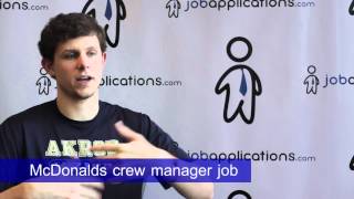 McDonalds Interview  Crew Manager [upl. by Noiemad]