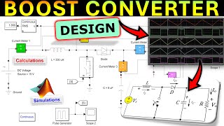 ⚡DCDC Boost Converter Design 🔋 Power Electronics Calculations amp MATLABSimulink [upl. by Eneryt]