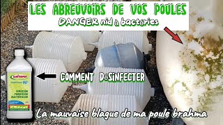 Abreuvoir volaille 30l nid a bactéries nettoyage et désinfection [upl. by Ashok211]