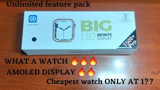 🔥T500 PLUS PRO🔥  UNBOXING  REVIEW  🔥🔥AMOLED DISPLAY AT 1 [upl. by Nnairak]