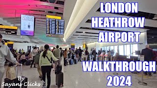 2024 London Heathrow Terminal 4 Walkthrough amp Departure Guide  Qatar Airways to Doha Airport [upl. by Ahsaf]