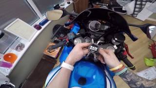 Ram X Grip Mount Install on GSXR 750 L5 [upl. by Raskin]