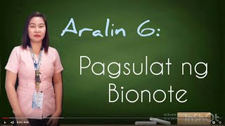 FPL Aralin 6 Pagsulat ng Bionote [upl. by Cadel]