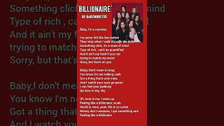 Billionaire by BABYMONSTER Lyricsshorts kpop babymonster [upl. by Kalfas509]