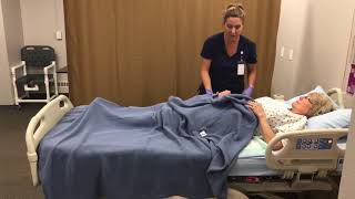 Colorado CNA  Skill 4  Assists With Use of Bedpan [upl. by Yee]