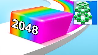 Jelly Run 2048  Double More Cubes Max Level Gameplay [upl. by Hally]