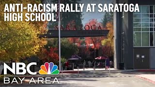 Saratoga High Students Hold AntiRacism Rally After Doll in Noose Found on Campus [upl. by Idalina]