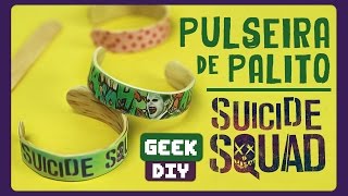 Pulseira FÁCIL e BARATA  feita com Palito  DiY Geek [upl. by Leandra]