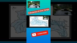 Tributaries of river Ganga 🏞️ shorts ytshorts upsc [upl. by Llerehc]