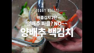 여름엔 역시 시원한 국물 김치 여름김치 2탄 양배추백김치 만개의레시피 [upl. by Ynove621]