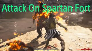 Assassins Creed Odyssey  Attack On Spartan Fort [upl. by Hilton]