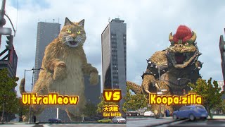 CATZILLA vs KOOPAZILLA GODZILLA but CAT Epic Battle CGI animated comedy film [upl. by Magnus]