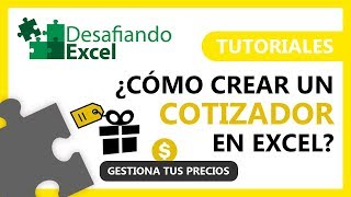 ¿Cómo crear un COTIZADOR en Excel  Tutoriales de Excel 8 [upl. by Onaicram203]