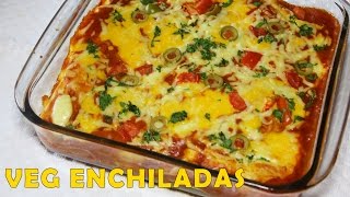 Cheesy Vegetable Enchiladas  Healthy Homemade Vegetarian Recipe  Mexican Cuisine  Kanaks Kitchen [upl. by Tilagram212]