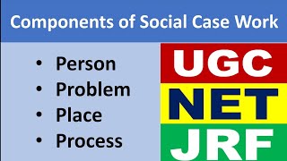 Social Case Work Components of case work Components of social case work UGC NET JRF Social Work [upl. by Nnov]