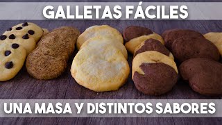 GALLETAS FACILES HACEMOS UNA MASA Y DISTINTOS SABORES [upl. by Hedgcock]