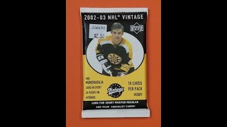 A HULL OF AN ORIGINAL 2000 PACK of 20022003 Upper Deck VINTAGE hockey cards [upl. by Silletram]