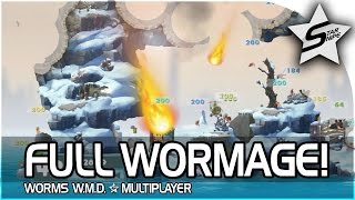 Worms WMD Multiplayer Gameplay  quotFULL WORMAGEquot Part 2 [upl. by Trik]