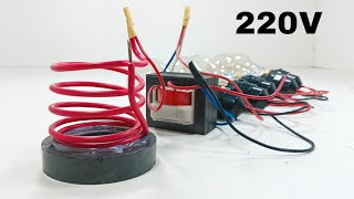 Simple Experiment For 220V Free Energy Electric Generator500W With Big Transformer Using Copper wire [upl. by Anneuq]