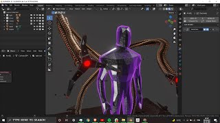 Easy Doctor Octopus Model in Blender 300  With Free blender file  Spiderman No way Home [upl. by Wollis36]