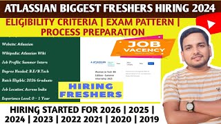 ATLASSIAN PADA ROLE LATEST HIRING 🔥  20222023 amp 2024  FRESHERS HIRING OPPORTUNITY  DIRECT TEST [upl. by Rosen587]